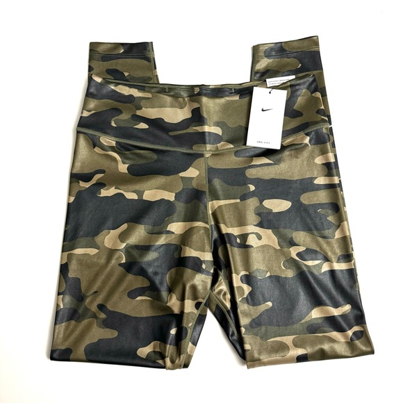 Nike Women’s Legging One Mid Rise Fit Camo Training Gym Workout Pants Large $70 - Picture 6 of 11